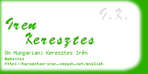 iren keresztes business card